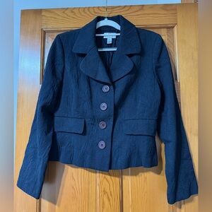 Talbots Navy Textured Blazer Size 10